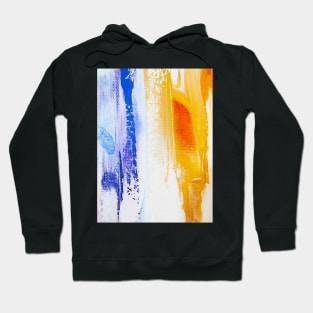 blue and orange abstract painting Hoodie